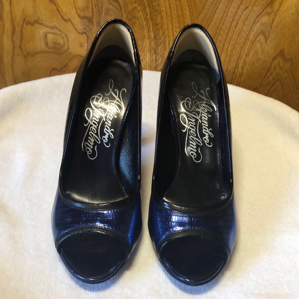 ALEJANDRO INGELMO Catalina Patent Peep Toe Pump 7